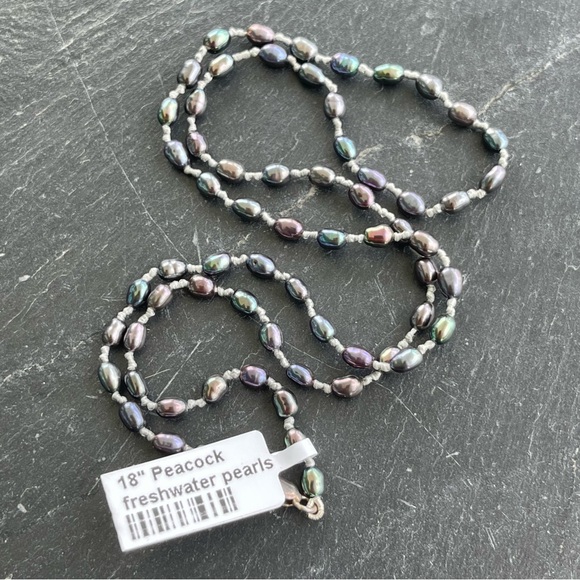 18" Peacock Freshwater Pearl Necklace - Picture 1 of 11